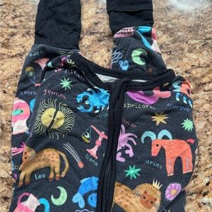 Little Sleepies Astrological Baby Onesie - Black and Multicolor